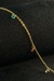 Tornozeleira Com Zircônia Coloridas Banhado em Ouro 18k
