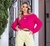 Blusa Curta Tricot Lisa com Bolso - comprar online