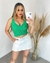 Blusa Feminina Cropped Tricot Rendado - ZENU