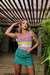 Cropped Regata Nervura Listrado Colorido Tricot Blogueira - loja online