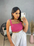 Cropped Feminino Top Tricot Nervura Moda Verão