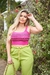 Imagem do Top Tricot Cropped Alcinha Listrado Blusas Femininas Verão