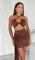 Conjunto Feminino Cropped e Saia Com Amarração Frontal Dafne