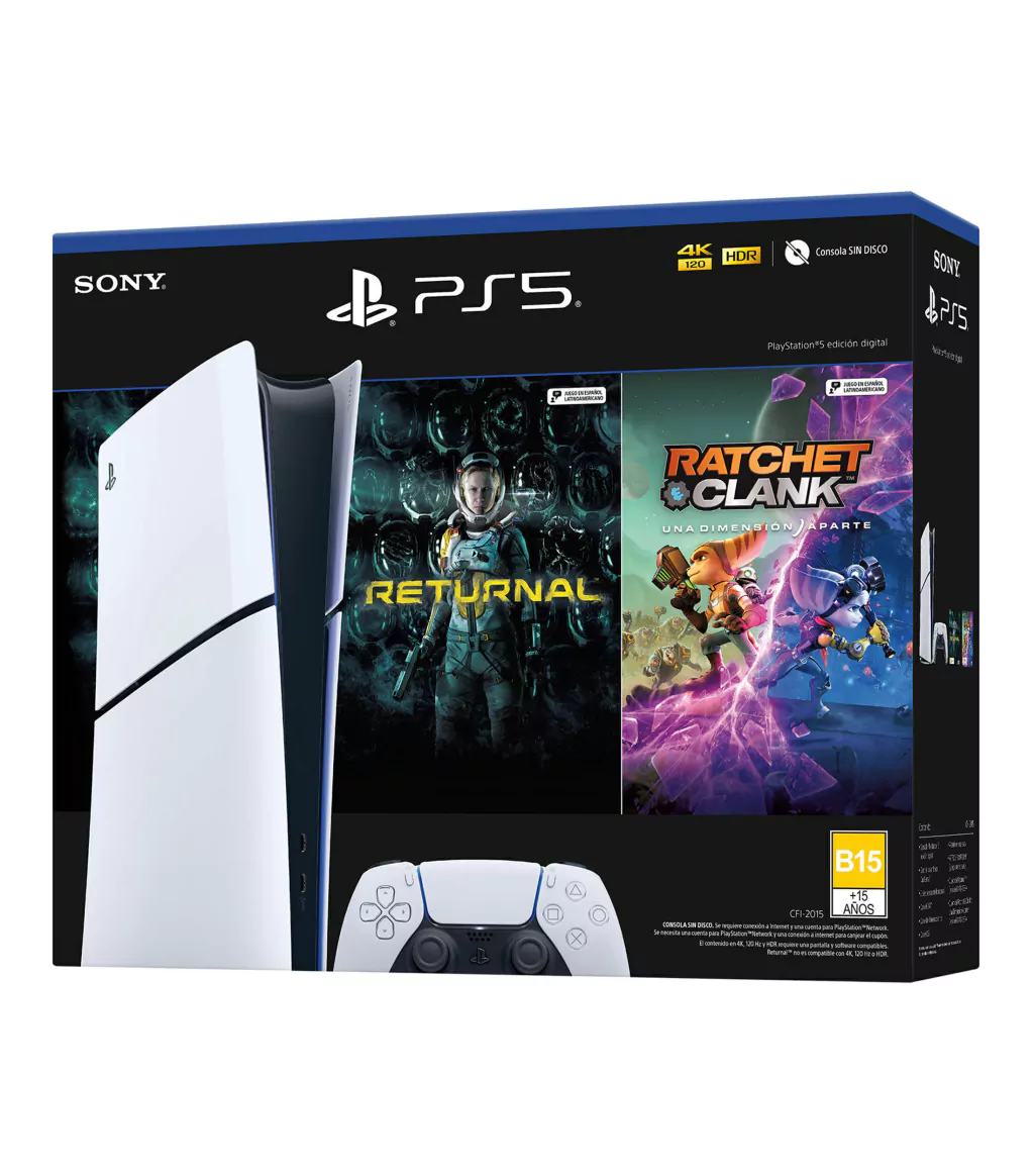 PlayStation 5 Slim Digital con 2 juegos