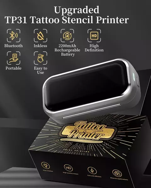 Impressora Térmica TP31 – Crie Estênceis de Tatuagem Onde e Quando Quiser!