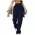 Cargo suelto, cintura alta, pierna ancha, color sólido, con bolsillos, informales para todas las estaciones - tienda online