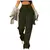 Cargo suelto, cintura alta, pierna ancha, color sólido, con bolsillos, informales para todas las estaciones - tienda online