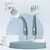 Bebê crianças colher garfo conjunto macio dobrável silicone colher garfo kit - Encanto de Mãe