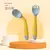 Bebê crianças colher garfo conjunto macio dobrável silicone colher garfo kit na internet