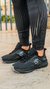 W 39 ZAPATILLAS RUNERS NEGRO CON PLATA - Araceli Cueros