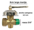 Llave De Paso Gas Esferica 3/4 Con Campana Bronce Aprobada - comprar online