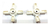 Repuesto De Volante Manija Cruz Blanco Cromo Canilla Pack X2 - comprar online