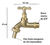 Canilla 3/4 Bronce Con Manga Pulida Con Pico Para Manguera - comprar online