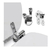 Set Repuesto Bisagras Herrajes Metal Asiento Tapa Inodoro Color Plateado - VML Online