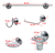 Set Kit Juego Accesorios Para Baño 6 Piezas Bronce Cromado en internet