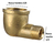 Codo Reduccion De Bronce 3/8 Hembra A 1/4 Macho Para Virola - comprar online