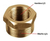 Buje Reduccion Rosca Macho 3/4 Hembra 1/2 Bronce Roscado - comprar online