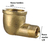 Codo Reduccion De Bronce 1/4 Hembra A 1/8 Macho Para Agua - comprar online