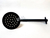 Flor De Ducha Lluvia Redonda 10 Cm Con Brazo Negro Completa - comprar online