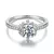 Encanto Floral – Anel Moissanite Redondo em Prata 925