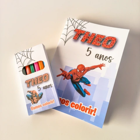 Kit Colorir Personalizado Homem Aranha