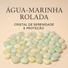 Kit Água-Marinha Rolada – Cristais Naturais para Serenidade e Proteção | 200g | 0,5 a 1 cm - comprar online