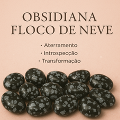 Kit Obsidiana Floco de Neve – Cristal Raro em Pedras miúda para Proteção | 20g ou 50g - comprar online
