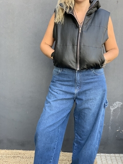 CHALECO PUFF LEATHER