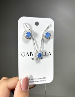 Conjunto Prata 925 Italiana Manhattan blue na internet