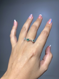 Anél Semi jóia Emerald Bloom – A Elegância - comprar online