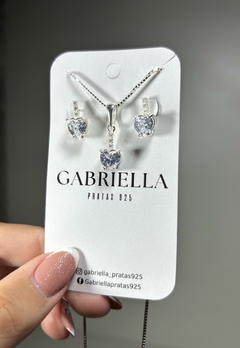 Conjunto Prata italiana 925 Coração Cintilante - comprar online