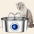 Fuente automática para gatos con ventana de nivel de agua, fuente de agua para