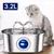Fuente automática para gatos con ventana de nivel de agua, fuente de agua para en internet