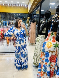 VESTIDO CLARÊ - ESTAMPA FOLHAS - comprar online