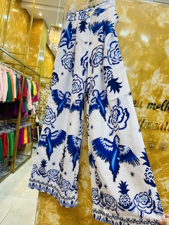 CALÇA PANTALONA - ESTAMPA MUNDO AZUL - comprar online