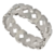 ALIANÇA ARABESCO COM MINI ZIRCÔNIAS - RÓDIO BRANCO