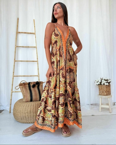 Vestido Largo Moda Hindu