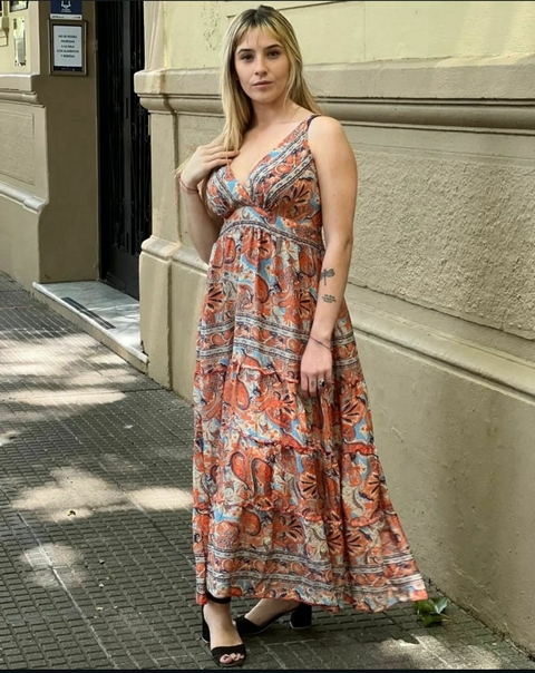 Vestido Largo de seda