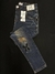 Calça Jogador - Jeans Escuro com Tintas
