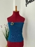 BLUSA AZUL PETRÓLEO EM RIBANA COM FIVELA - comprar online