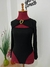 BODY PRETO COM DETALHE DOURADO EM CANELADO
