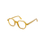 Armação De Oculos Para Grau Tramonto Hexagonal Amarelo Mel Frizz - comprar online
