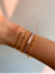 Pulseira de Elo Duplo Trançado | Banhado a Ouro - comprar online