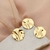 Conjunto Circulo Orgânico | Banhado a Ouro