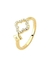 Anel Trevo Cravejado | Banhado a Ouro - comprar online