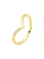 Anel V Detalhe Incolor | Banhado a Ouro
