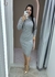 Vestido em Tricô - Cinza - comprar online