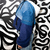 Chaqueta mini supra en escala de azules, jean y blanco con nueve bolsillos a partir de material recuperado - tienda en línea
