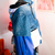 Chaqueta mini supra en escala de jean, azul, blanco y rojo con nueve bolsillos a partir de material recuperado - tienda en línea
