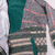 Chaqueta upcycled de cobija líneas verde gris - comprar en línea